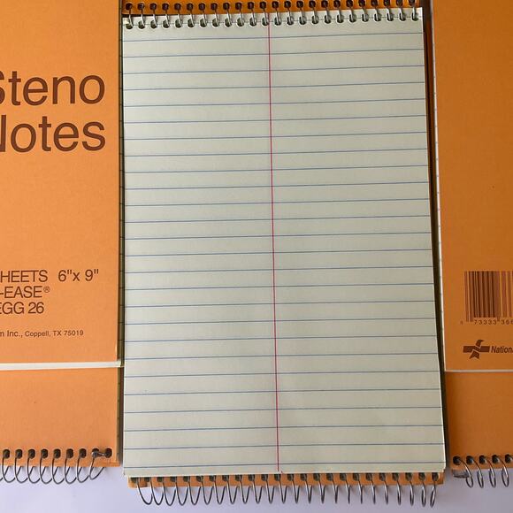National Brand Steno Notebook with Brown Board Cover, Green Eye-Ease Paper, 6 ct - Picture 4 of 4